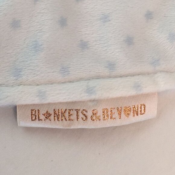 Blankets & Beyond Blue Elephant Lovey Star Print Baby Security Blanket - Picture 7 of 7